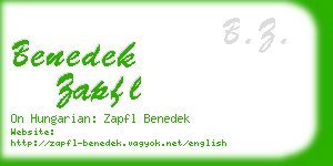 benedek zapfl business card
